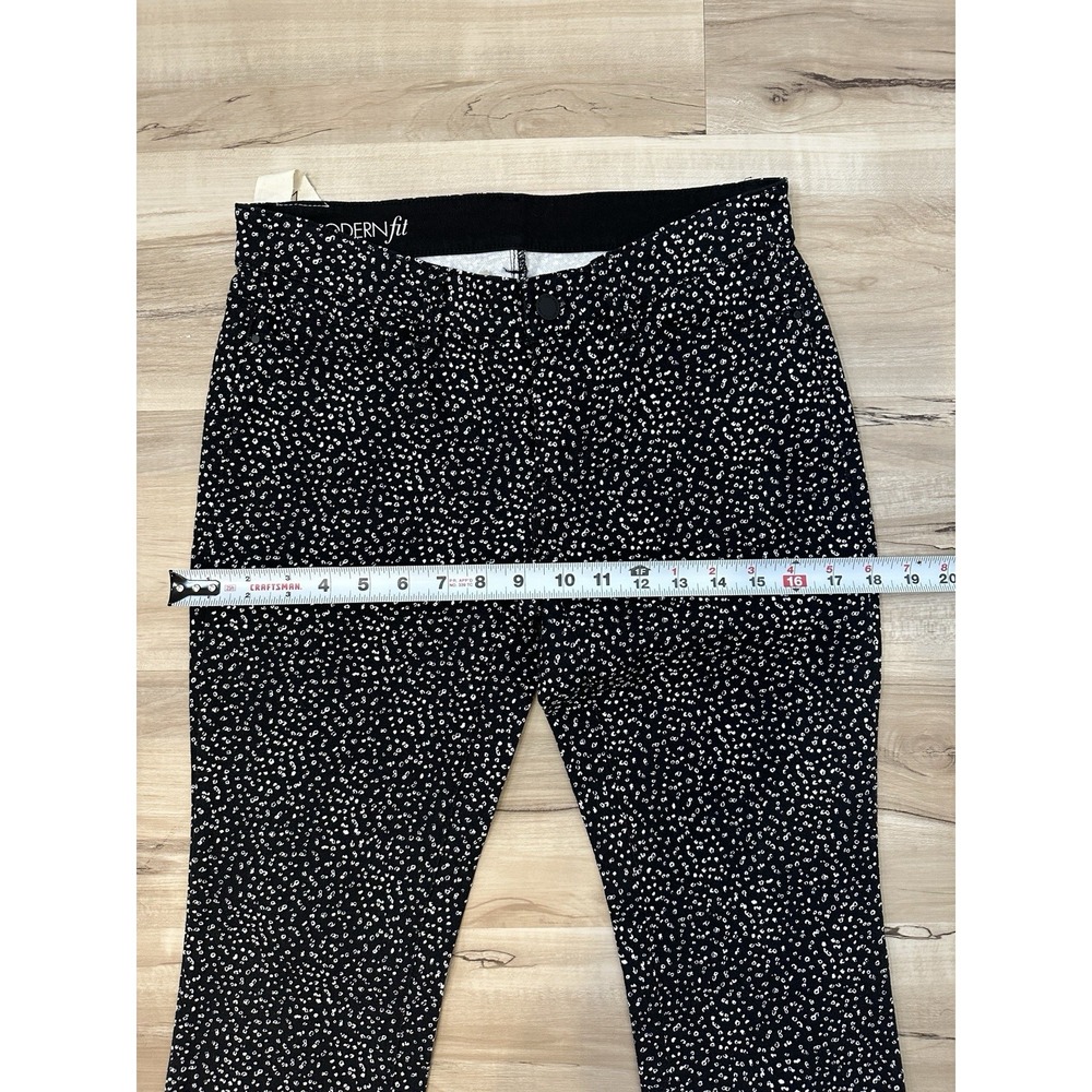 LOFT By Ann Taylor Polka Dot Business Casual Pants Modern Fit Slim Leg Size 2 - Picture 10 of 14